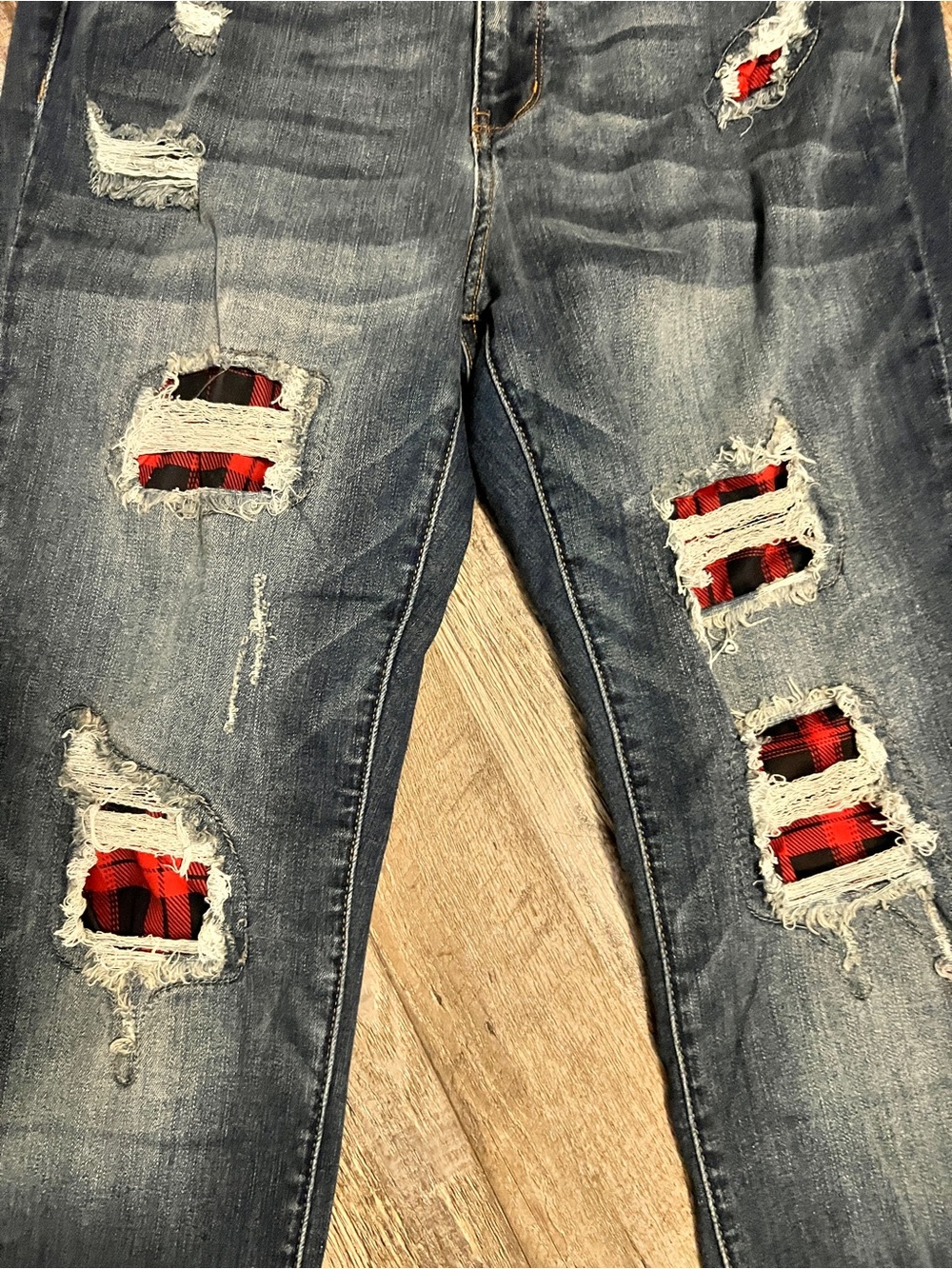 Judy Blue Skinny Fit Jeans Distressed Denim Women's Size 14W Plus - Picture 3 of 7